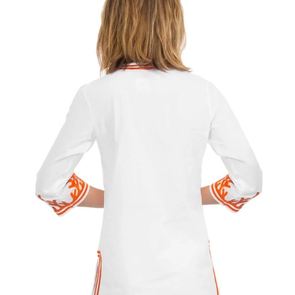 Gretchen Scott the Reef tunic - white and orange size Medium - Picture 4 of 9